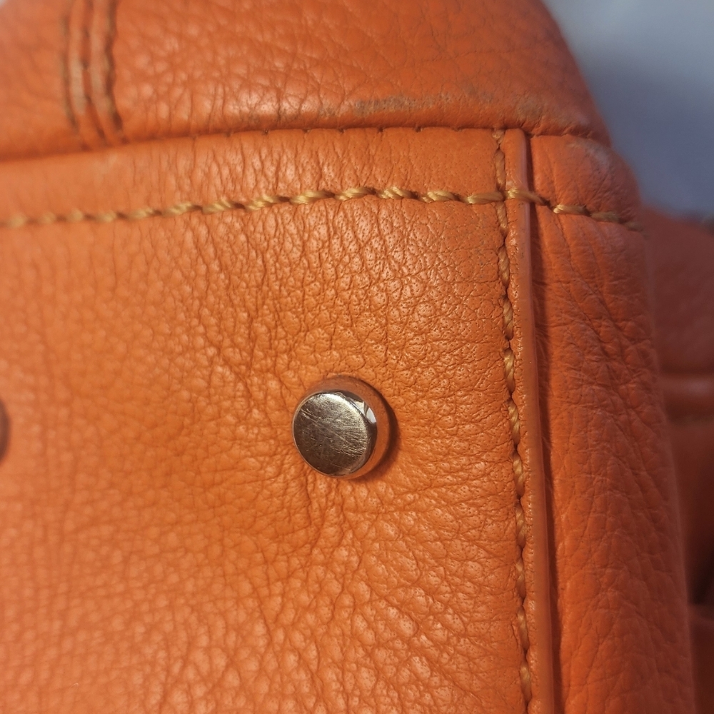 Kate Spade Cobble Hill Small Leslie Convertible Bag GUC Pumpkin Orange - Picture 14 of 16